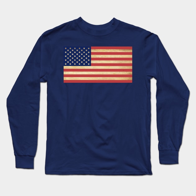 USA Old Flag Design. Long Sleeve T-Shirt by Terrybogard97